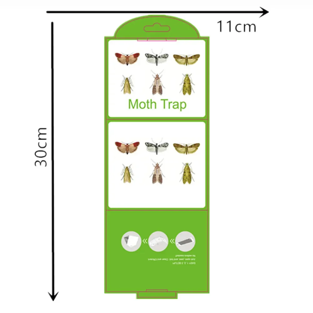 SilentKing 6 Stück Mottenfallen, Speisekammer, Kleidung, Küche, Lebensmittel, Haus, Garten, Schädlingsbekämpfung, Mottenfallen, Pheromon, Motten, Aufkleber, Mottenfalle