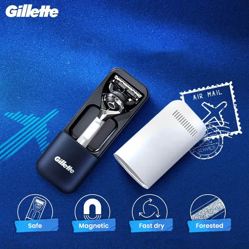 Gillette Razors Fusion 시리즈 마그네틱 시리즈 Mach 3 벡터 3 여행용 박스용 질레트 마그네틱 여행용 케이스