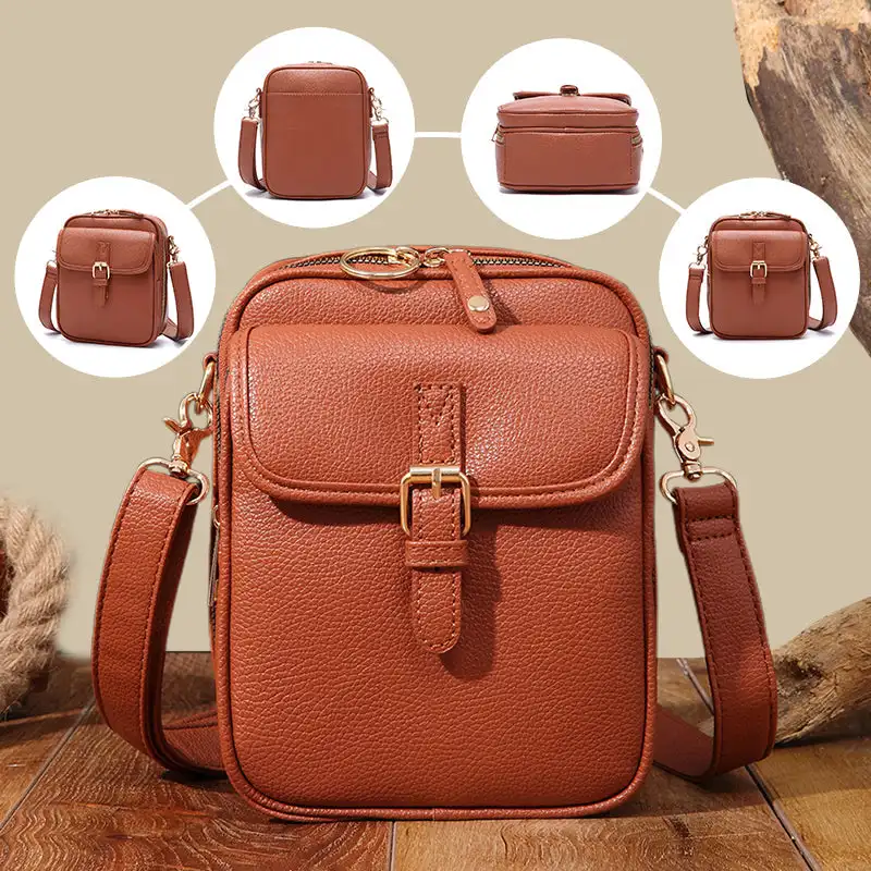 Bolso bandolera vintage de gran capacidad Vintage gro nge Kapazität Kuriertasche