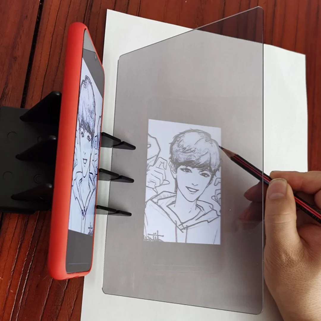 Optical Clear Image Drawing Board,โปรเจคเตอร์แบบพกพาภาพวาดTracing Board Sketchingเครื่องมือสําหรับผู้เริ่มต้น,ศิลปิน