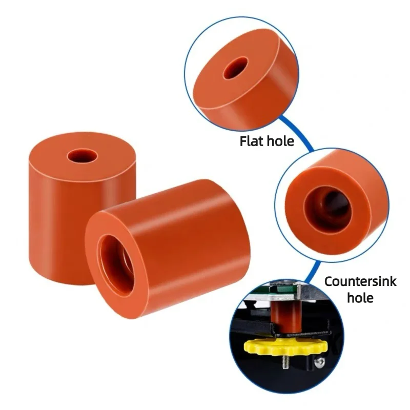 4 stks 3D Printer Siliconen Solid Spacer Hoge Temperatuur Hot Bed Nivelleringskolom voor CR10 10 S Ender3 3 S 3 Pro 3 V2 3d Priter Onderdelen