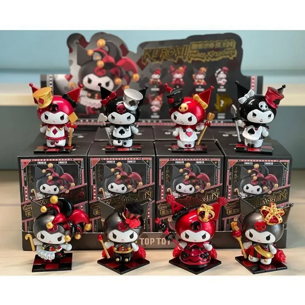 Nieuwe Sanrio Blind Box Kawaii Kuromi Figuren Speelgoed Poker Kingdom Spade Serie Poppen Desktop ornamenten Voor Meisjes Kerstcadeaus