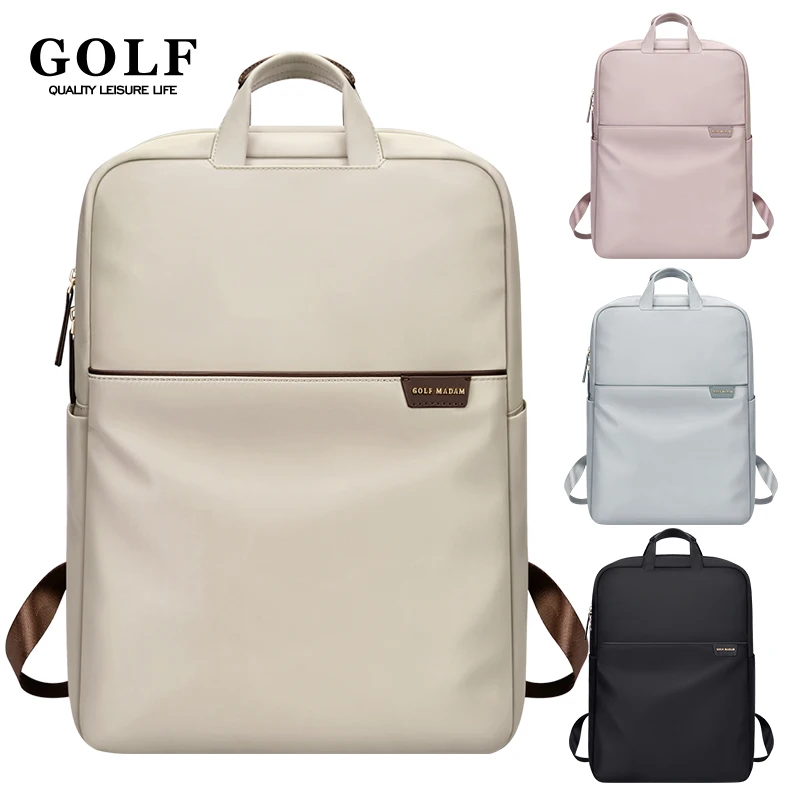 Mochila para ordenador portátil de GOLF, mochila delgada de viaje de negocios para mujer, mochila elegante impermeable de nailon para mujer, mochila para portátil de 13, 15, 6, 17 pulgadas
