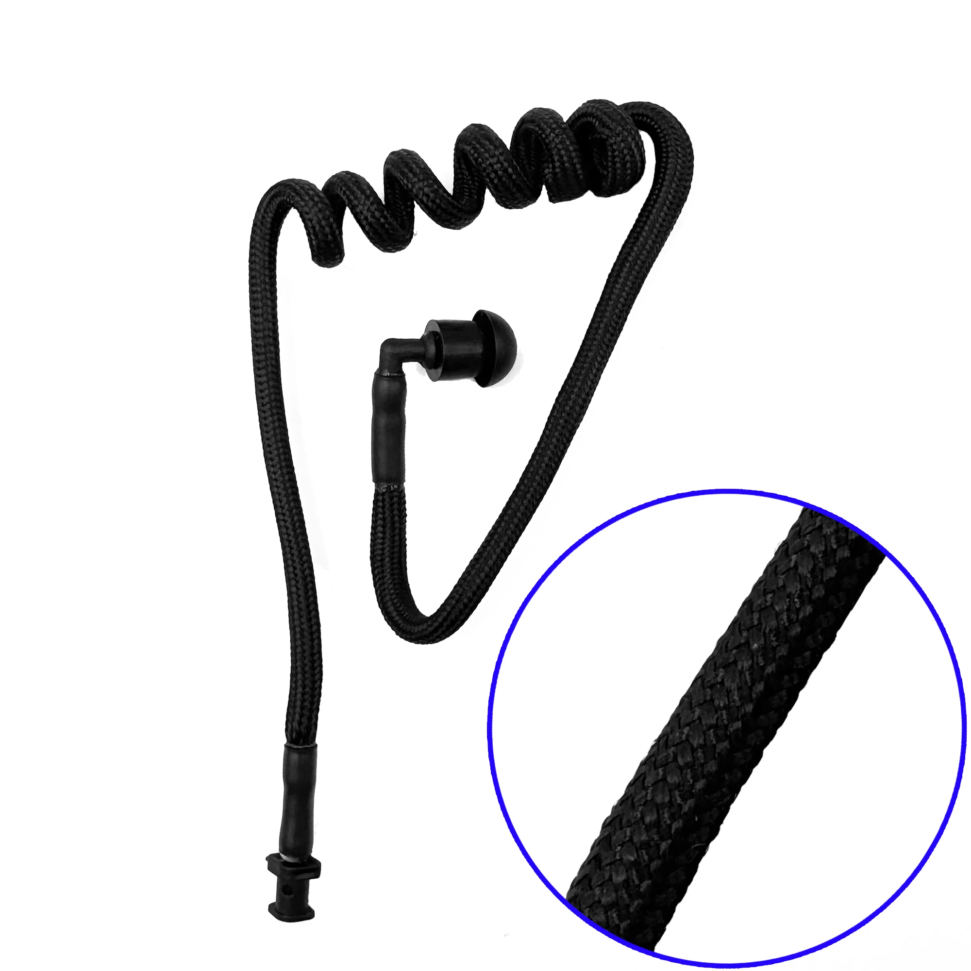 Reemplazo de auricular de radio resistente a la humedad de nailon tejido con tubo de bobina acústica trenzada