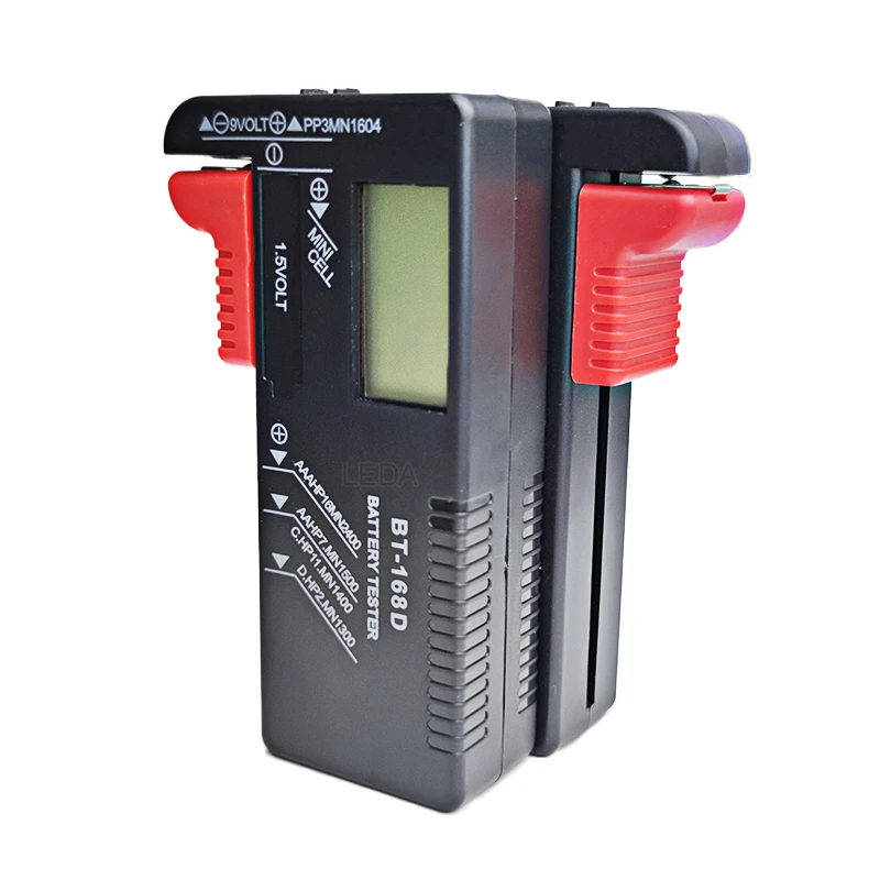 Probador de batería Digital BT-168 BT-168D, pantalla LCD AA/AAA/C/D/9V/1,5 V, Detector de verificación de capacidad de batería de botón, 1 Uds.