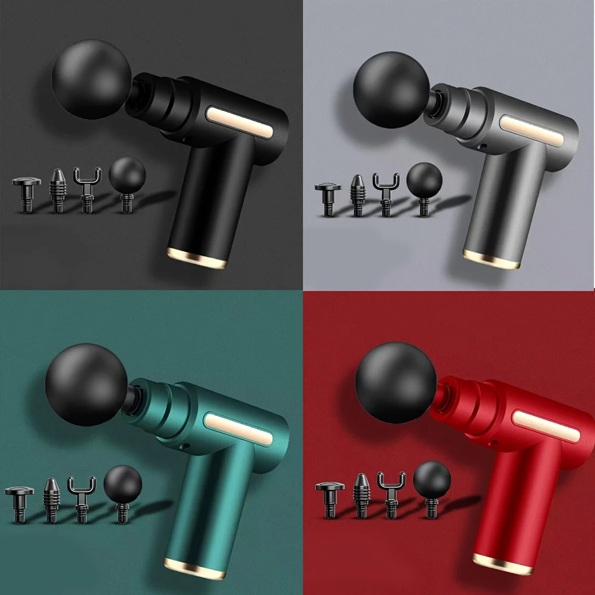 Pistola de masaje muscular de mano, masajeador de percusión de tejido profundo para cuerpo, espalda y cuello, pierna