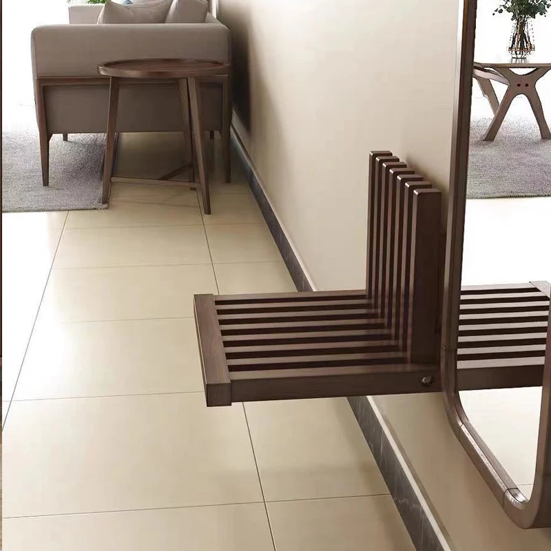 Sedia pieghevole da appendere a parete nascosta ultra sottile, sedia da portico, cambio scarpe, sgabello da bagno pieghevole a parete