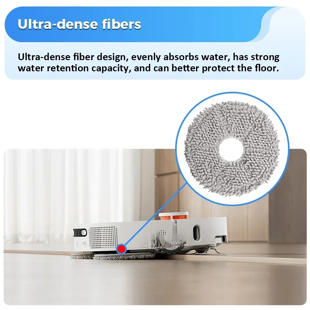 16pc durável mop pano acessórios compatíveis para xiaomi x20 + x10 + x20 plus x10 plus robô vácuo mop almofada peças de reposição