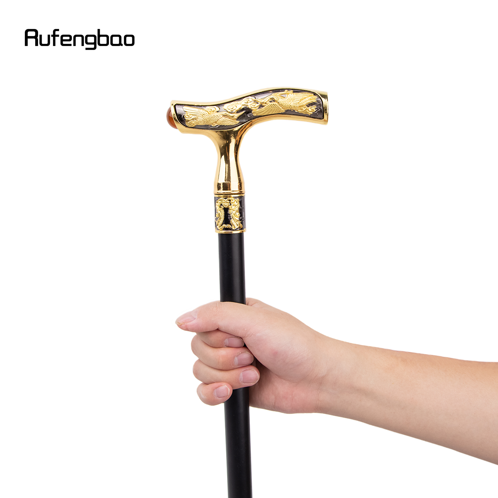 Guindaste andando cana laranja pedra preciosa moda decorativa bengala cavalheiro elegante cosplay cana botão crosier 93cm