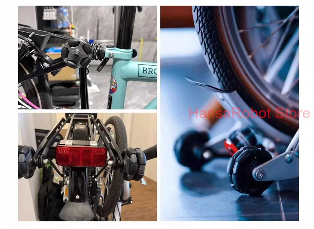 Folding Bicycle Easy Move Universal Wheels Casters Omnidirectional Wheel Accessories for OMNIA