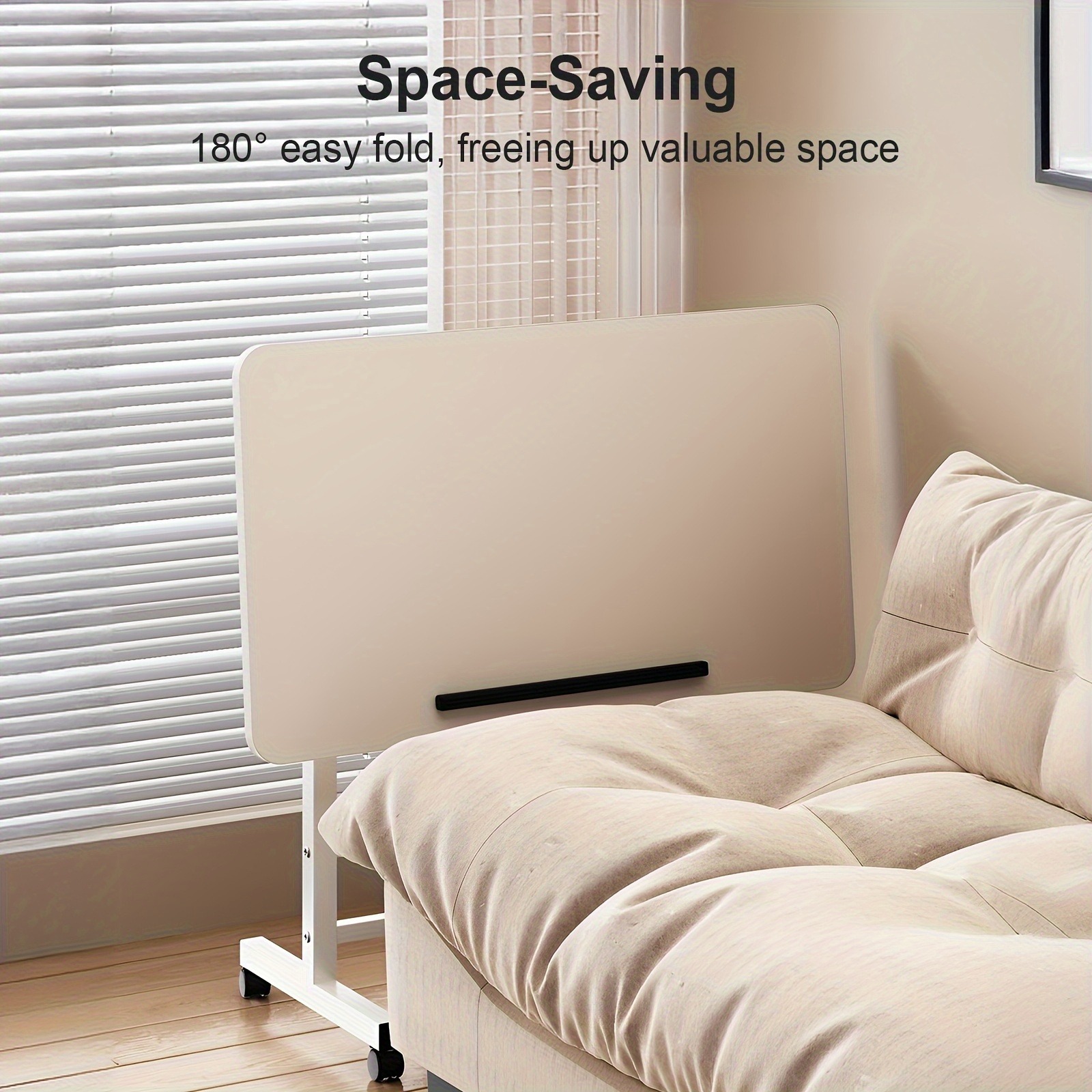 Standing Desk Adjustable Height Mobile Computer Desk with Universal Wheel Stable Sturdy Durable Spacious Study Table for Home