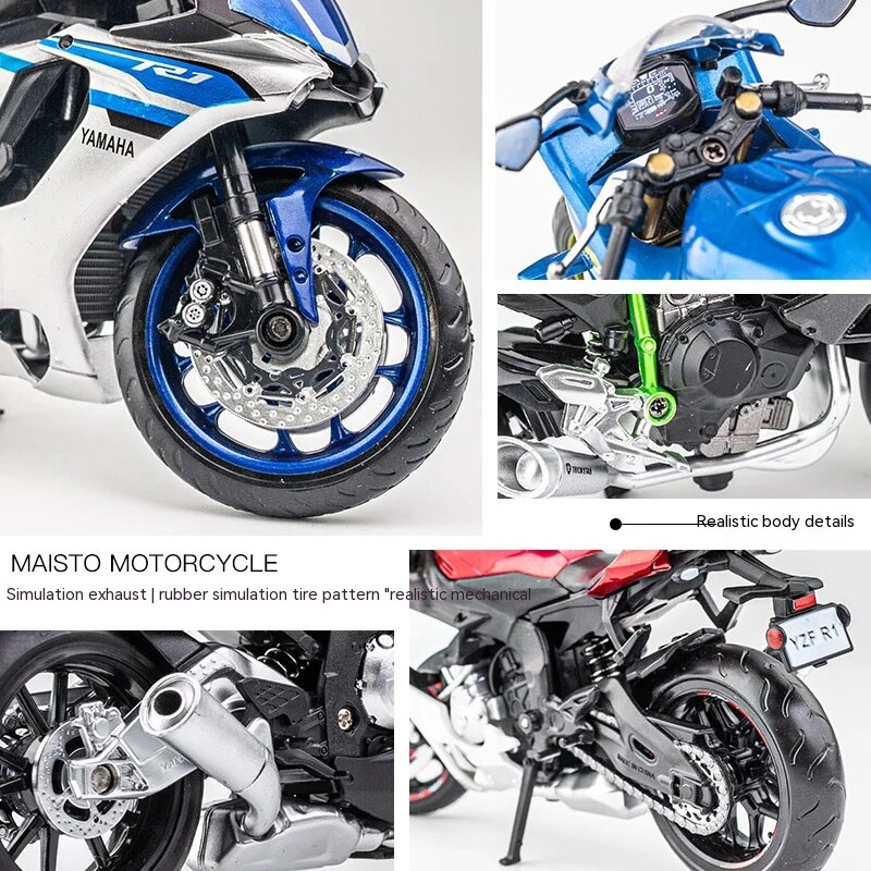 1:12 Schaal Motorfiets Model Die Gegoten Metaal Met Plastic Onderdelen Motorfiets 2020 Yamaha YZF-R6