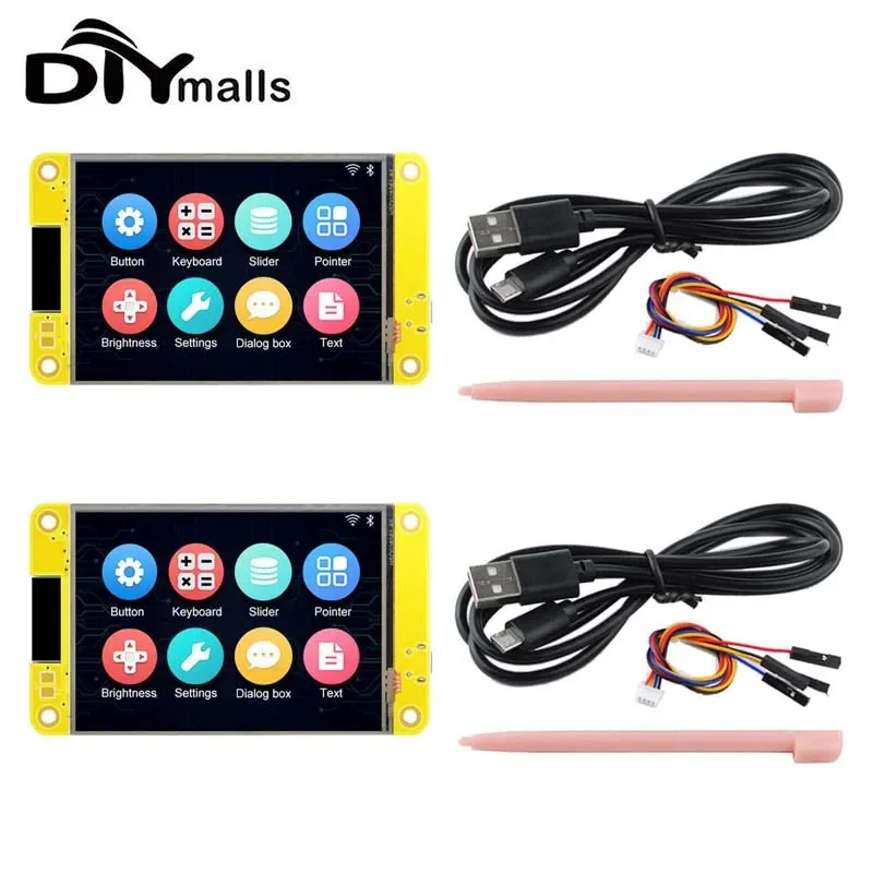1/2 juegos 2,8 "ESP32 LCD TFT módulo de pantalla táctil 2,8 pulgadas ESP-32 WIFI BLE Placa de desarrollo de doble núcleo ESP32-2432S028R de 32 bits