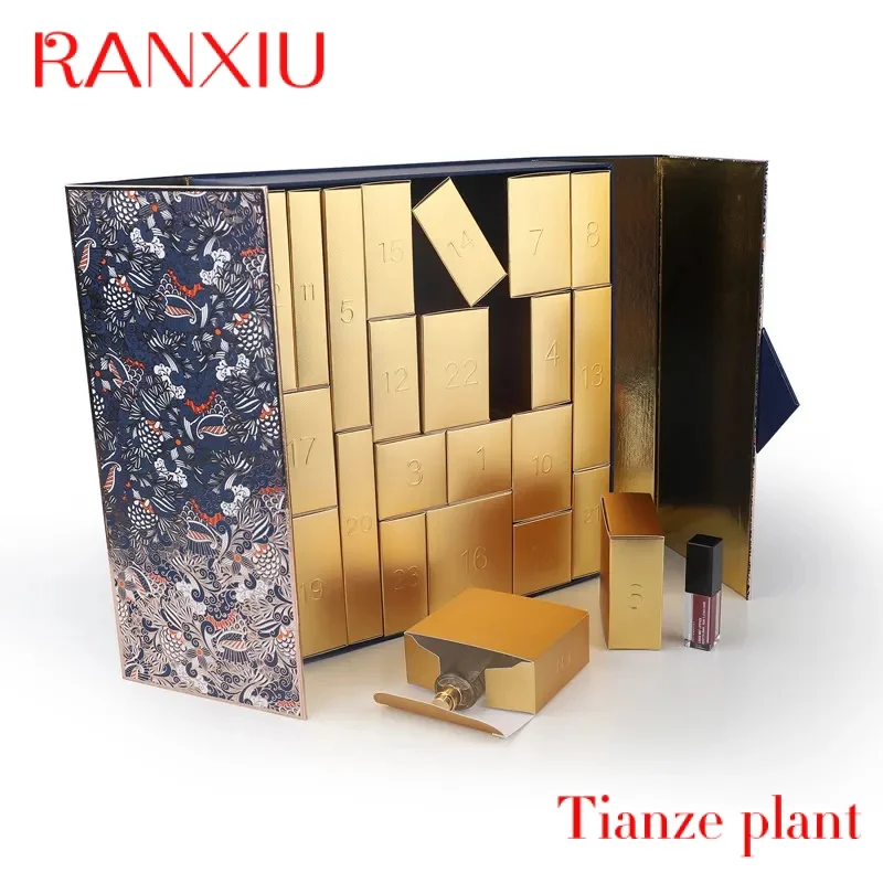 Custom Custom Advent Calendar Empty Luxury Cardboard Paper Gift Beauty  Advent Calendar Box Cosmetic Packaging Countdown