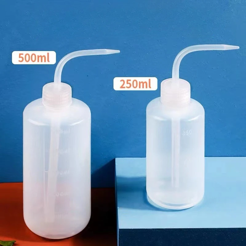 250/500ml Clear White Plastic Laborotary Wash Squeezy Measuring Bottle for Lab Tools