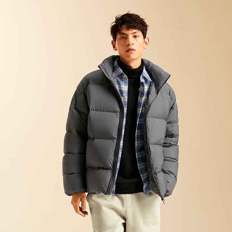 Semir jaqueta masculina inverno três à prova de vento impermeável resistente a manchas grosso gola puffer casaco leve quente