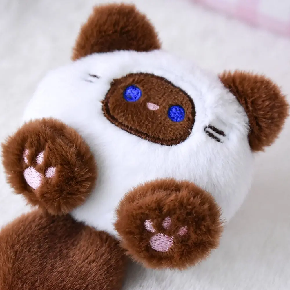 พวงกุญแจจี้ห้อยรถยนต์รูปแมวน้อยยัดไส้รูปสัตว์น่ารักแบบ DIY