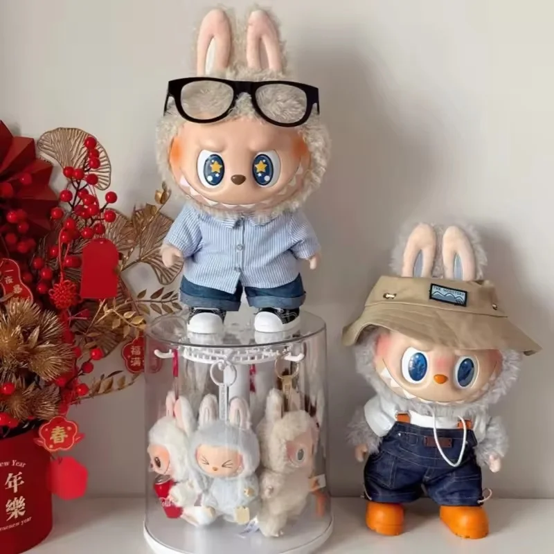 Labubu Blind Box Display Box Pendant Display Box Rotating Transparent Labubu Doll Handmade Storage Display Stand Decor Ornament