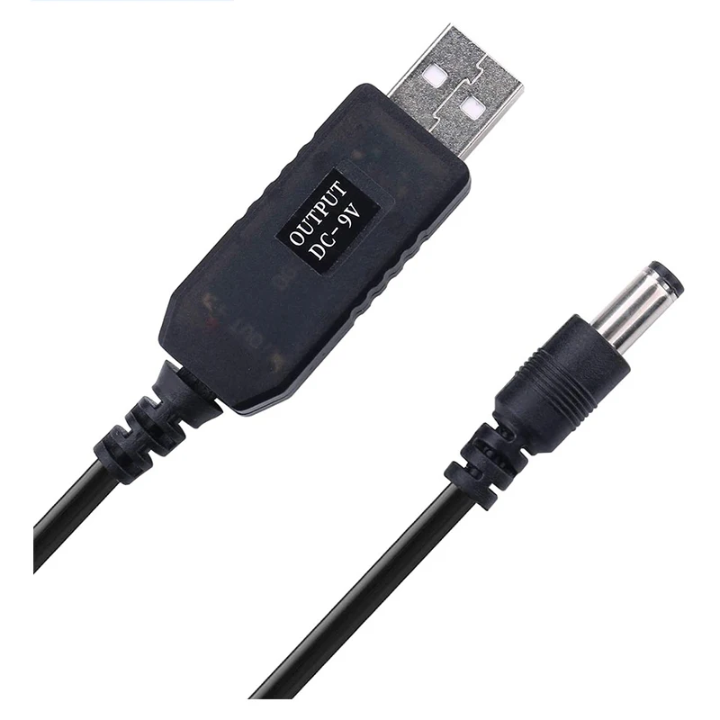 Kabel USB do Power Banku WiFi 5.5*2.1mm, Konwerter Podwyższający Napięcie DC 5V do 12V itp.