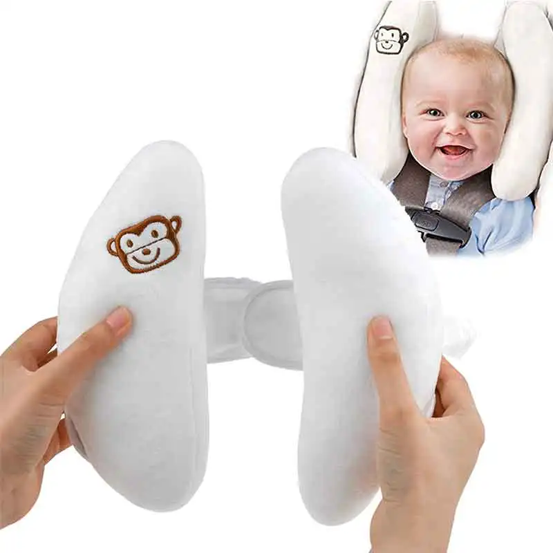 Em forma de banana infantil segurança assento de carro carrinho travesseiro cabeça do bebê pescoço apoio travesseiros de dormir acessórios de almofada ajustável