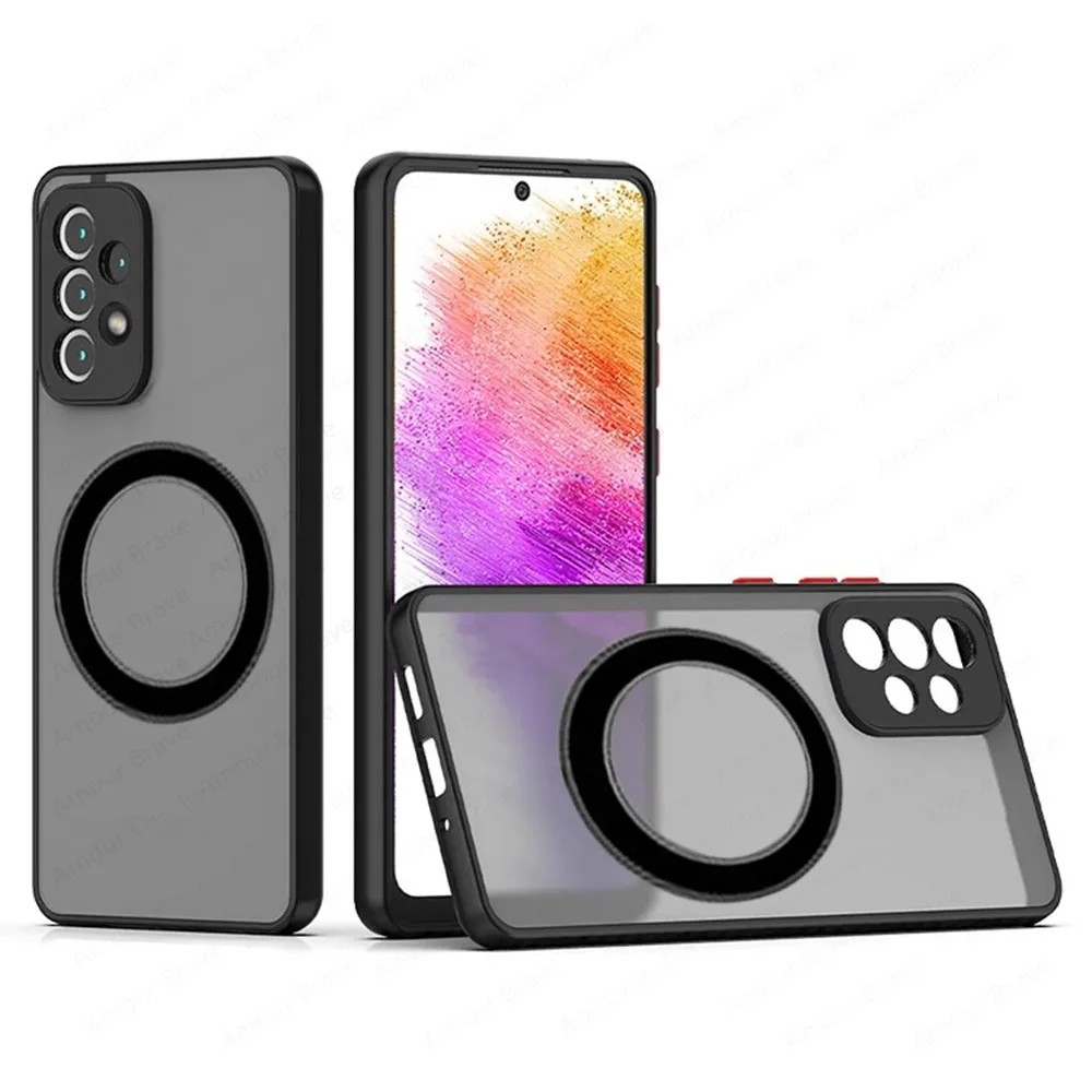 Rüstungs-Magnethülle für Samsung Galaxy A53 A54 A55 A52 A52S A35 A34 A33 A32 A14 A12 A13 A71 5G Wireless Charge Matte Cover