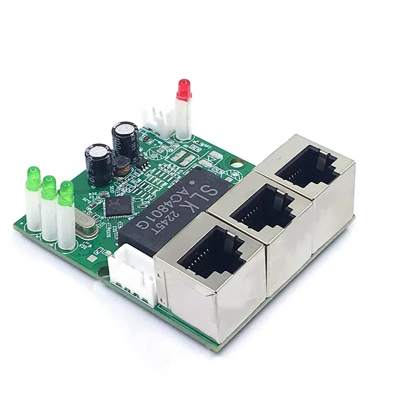 Mini PCBA 4/5 puertos Networkmini módulo de interruptor ethernet 10/100Mbps 5V 12V 15V 18V 24V