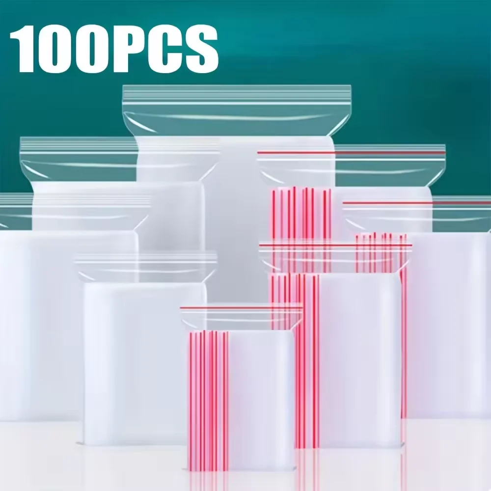 Sacs auto-scellants PE, 100 pièces, accessoires de peinture diamant, sac en plastique, sac sous vide Transparent, sac scellé auto-adhésif, cadeaux