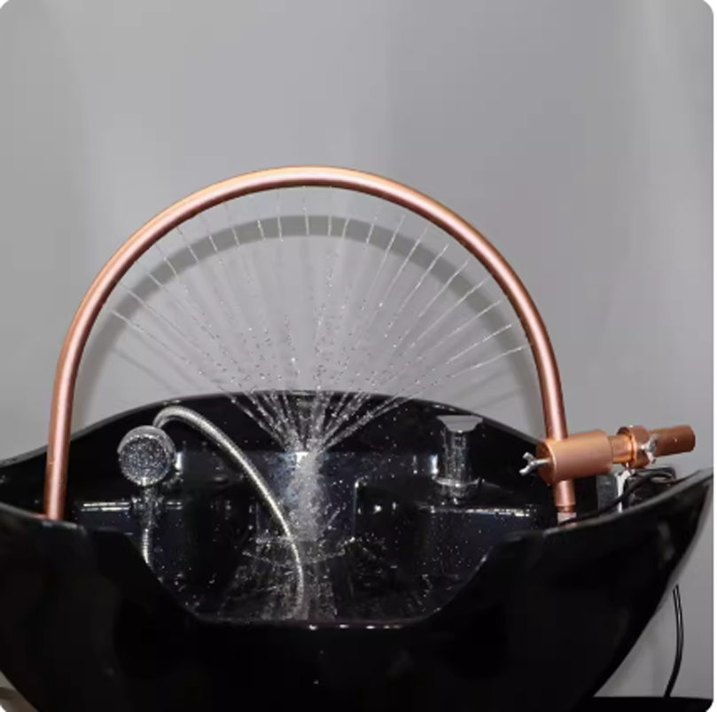 Head Spa Portable Water Therapy Water Outlet Frame Waterfall Adjustable Fits Most Shampoo Bowl Bed For Massage Salon Equipment