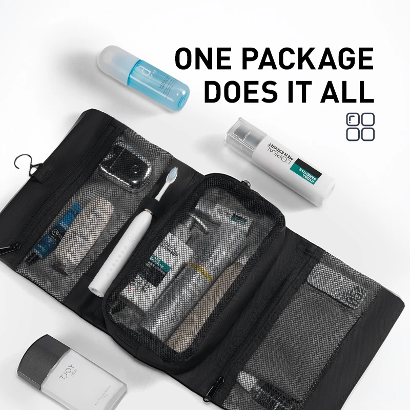 MARKRYDEN MagiClip: Bolsa de higiene separada úmida e seca com suporte para escova de dentes para uso diário