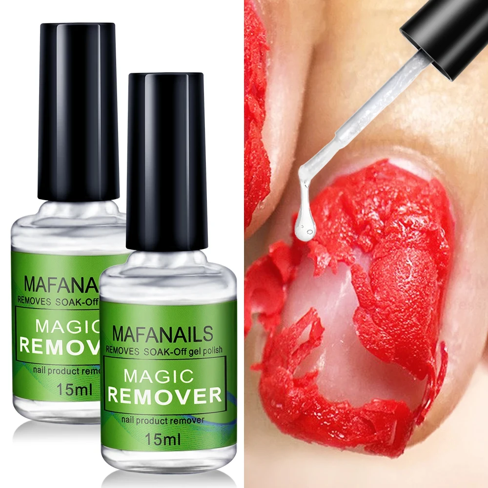 MAFANAILS 15ml Magic Remover เล็บเจล Polish Remover UV GEL Fast ลบกึ่งถาวรเคลือบเงาภาษาโปลิชคํายกเลิกกาว 15 & ml