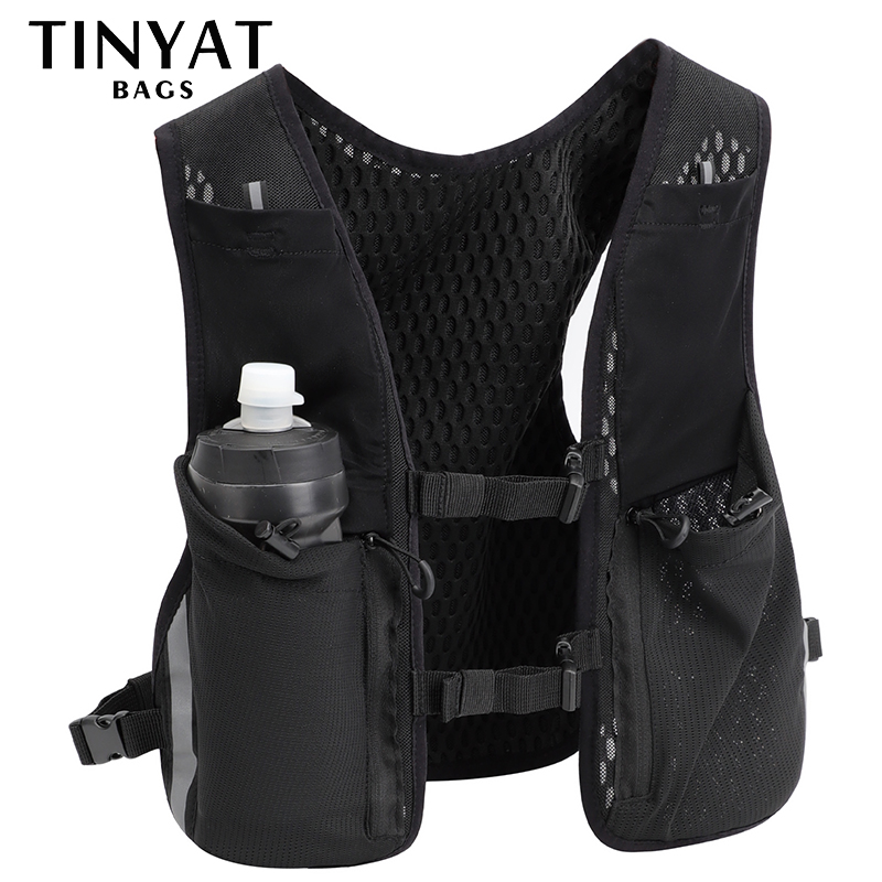 Tinyat reflexivo multi-função colete saco para homens mulheres esportes saco de peito hip hop rua pano saco caminhadas ciclismo acessórios