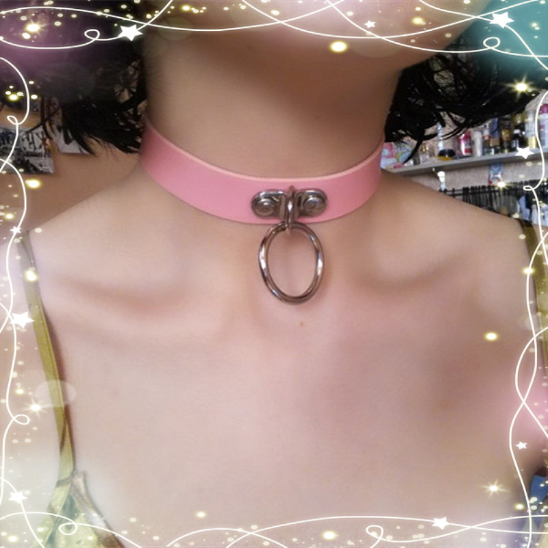 Collar Sexy de cuero Bdsm para mujer, conjunto de collares y correa de corazón de esclavo para Cosplay, Gargantilla gótica de Bondage, accesorios de campana
