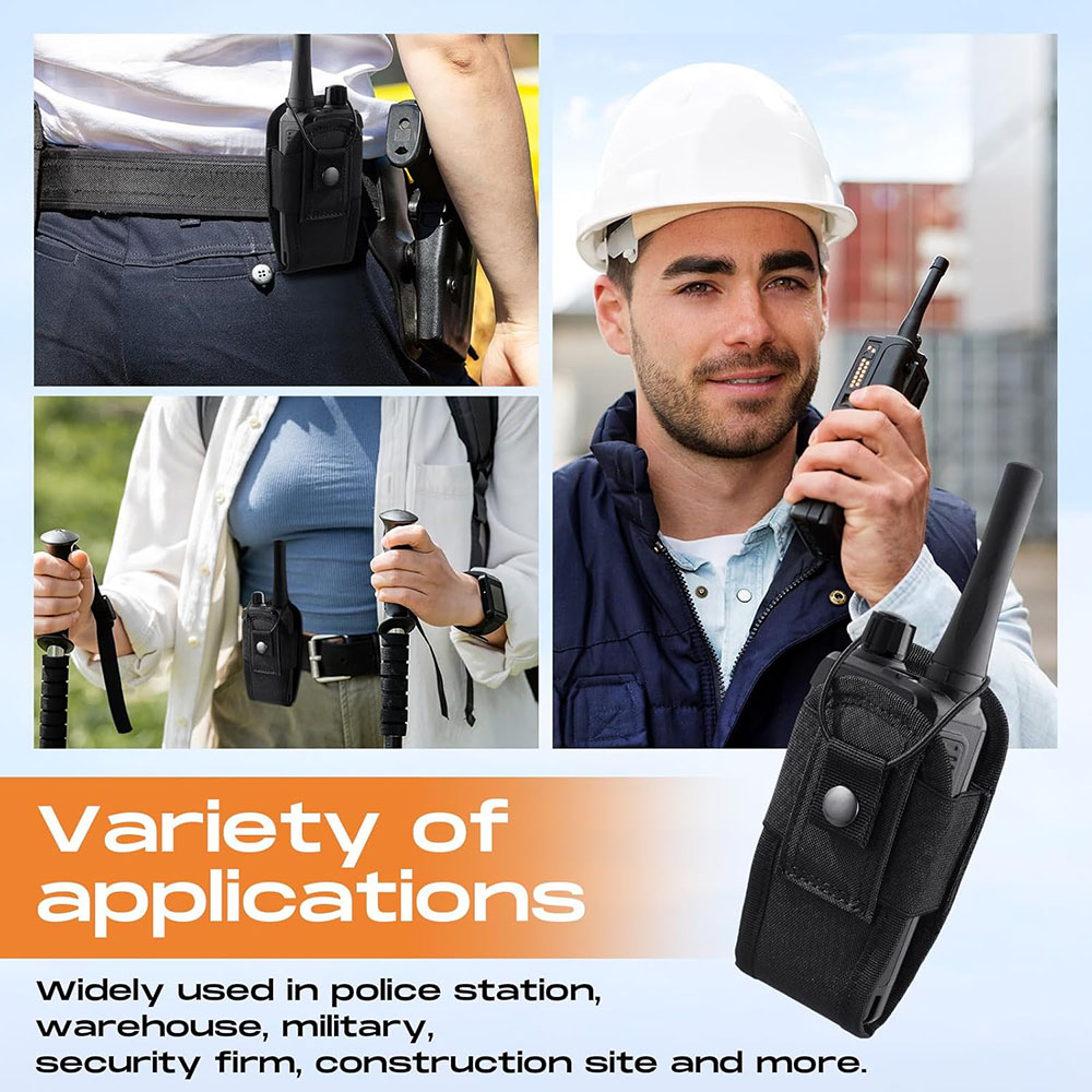 Fondine radio universali per gilet da cintura da servizio Custodia MOLLE per radio Borsa tattica per walkie-talkie per caccia, campeggio, avventure