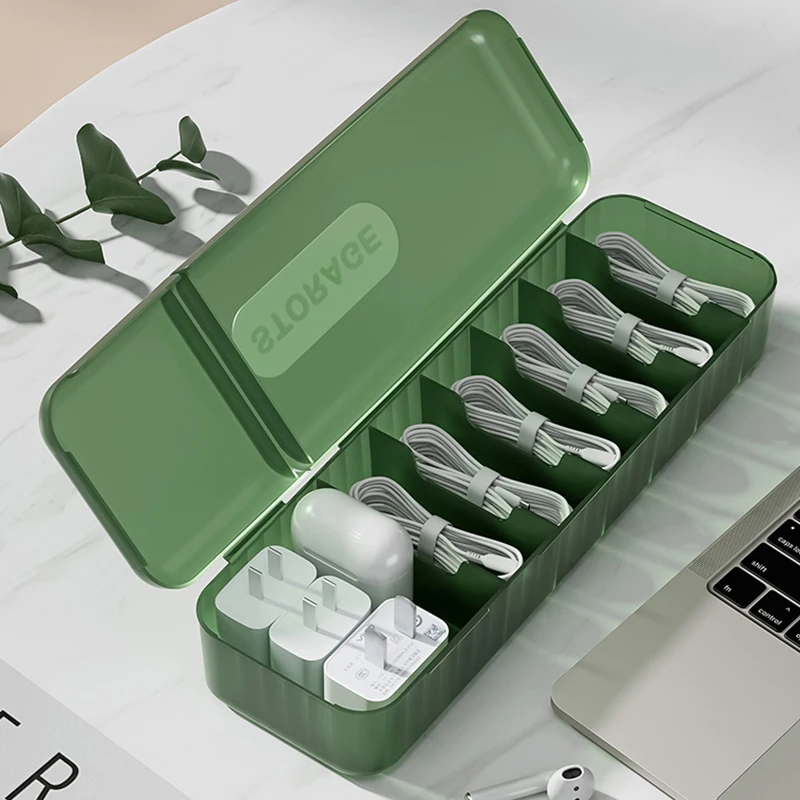 Desktop Covered Data Cable Storage Box, Power Charging Cable Sorting Tool, Charger Storage Box, Say Goodbye To Clutter