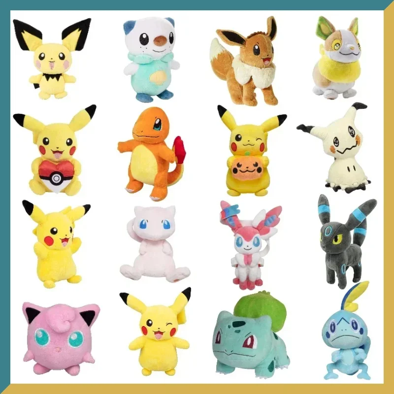20-28cm Pokemon pikachu Plush Lovely Pokemon Juvenile Version Evolution Toy Hobby Collection Doll Kawaii Gift for Girl