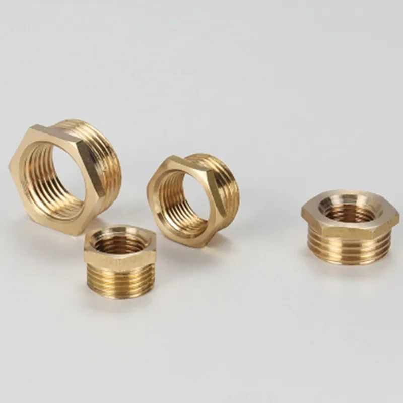 Đồng Lục Giác Bushing Giảm Tốc Ống 1/8 1/4 3/8 1/2 3/4 F Đến M Ren Giảm Đồng Nước Khí Adapter đầu Nối Cổng Kết Nối