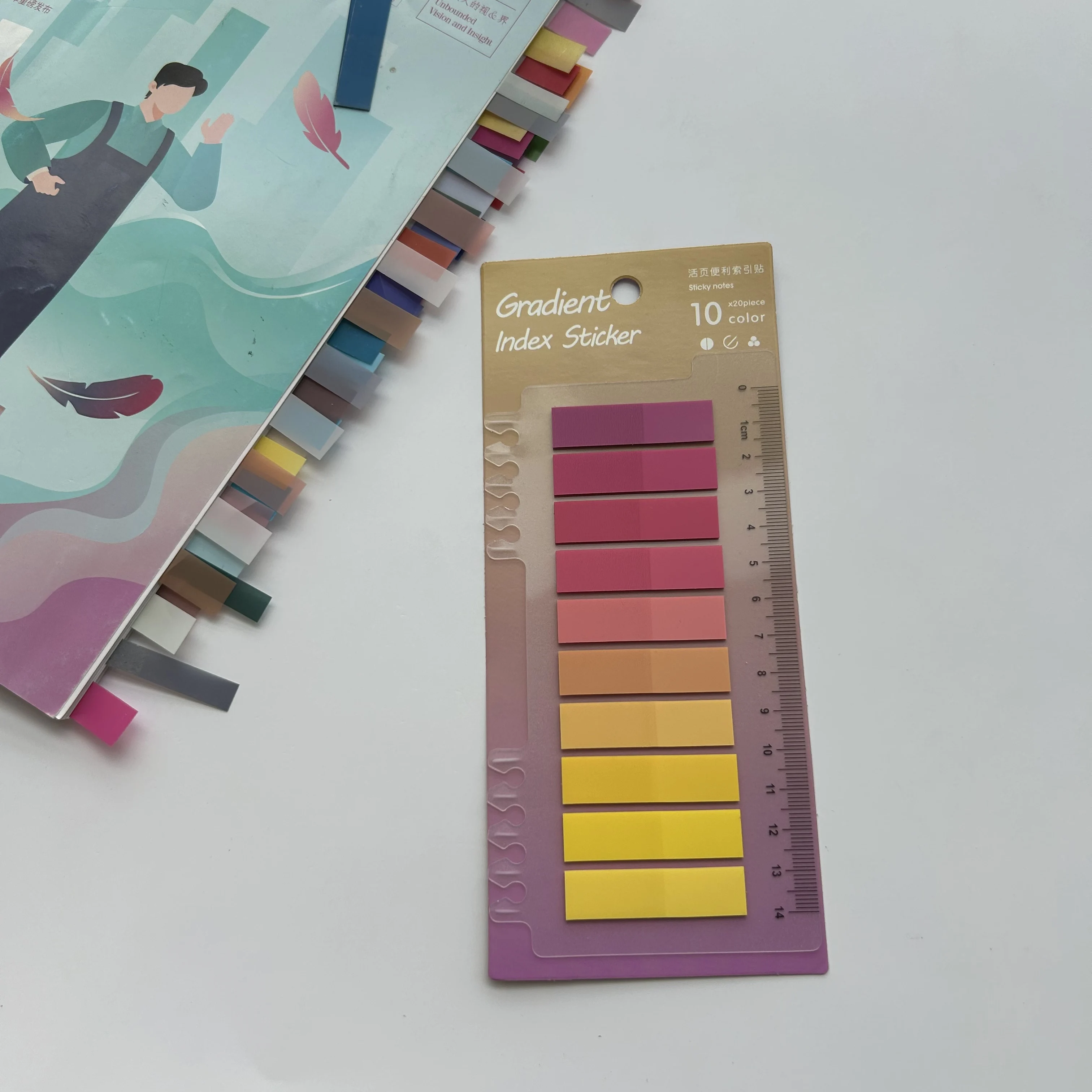 200 Sheets Transparent Sticky Notes Self-Adhesive Annotation Books Notepad BookmarksTabs Memo Posted It Pad Index Stationery