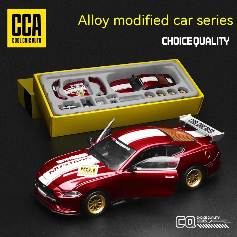CCA DIY カスタマイズ可能な 1:43 スケール フォード マスタング 合金車モデル キット - 趣味や愛好家のためのユニークなレーシングカー コレクタブル