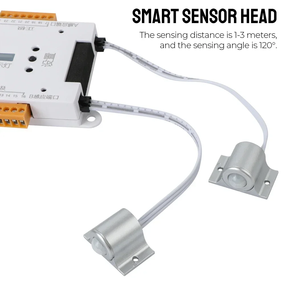 Kit controller luce scale LED con sensore di movimento DC 12V 24V 32 canali Passo PIR Controller automatico per illuminazione scale scale
