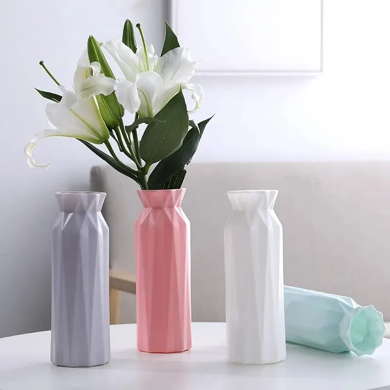 Liquidación_1 pieza, florero de plástico moderno nórdico, cesta para maceta, hogar, sala de estar, payty, decoración de boda, adorno_continu