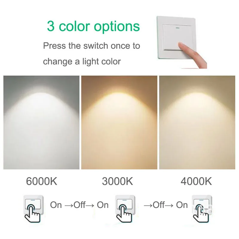 Bắc Âu Hiện Đại Bề Mặt Gắn Đèn LED Âm Trần (Downlight Âm Trần Chiếu Điểm 3 Màu Ánh Sáng Chuyển Đổi Âm Trần LED Chiếu Sáng Trong Nhà