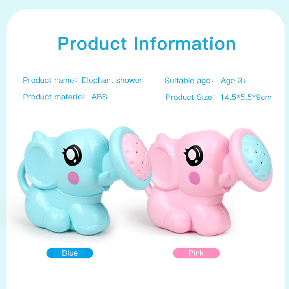 Cartoon Plastic Kettle Bath Shower Tool Kids Elephant Watering Pot Bath Toy Baby Bathroom Toy for Children Summer Bath Sprinkler