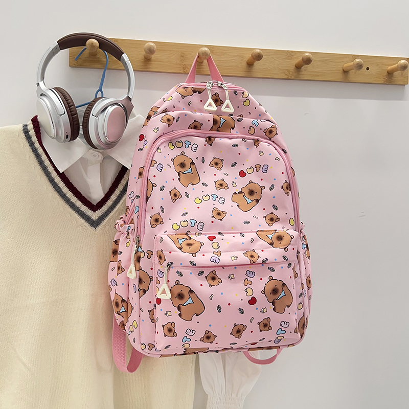 Kawaii Cute Bear Rilakkumas Backpack Large Capacity Anime Cartoon Backpack Stylish Student School Bag Shoulder Bags Schoolbag