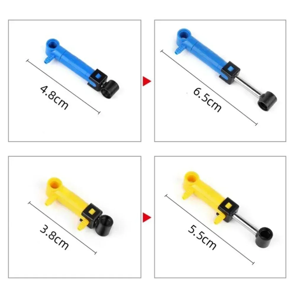 MOC ชิ้นส่วนนิวเมติกท่อ Air ปั๊มถัง Push Rod พัตเตอร์สวิทช์กระบอก Air Power อิฐ Legoeds-Compatible Building Block