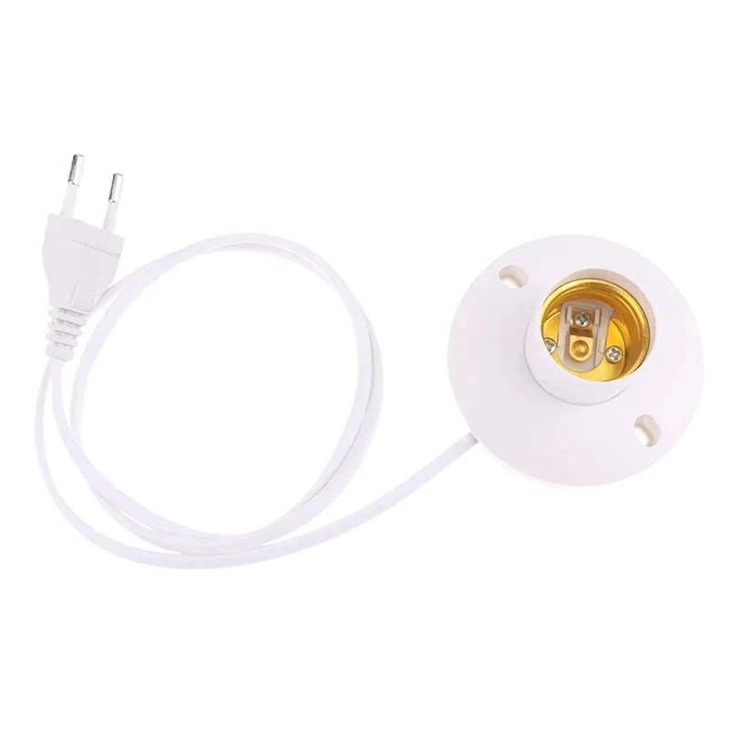 Oprawka LED EU do lampy stołowej E27, gniazdo kopułkowe z kablem, podstawa do lamp nocnych, akcesoria do oprawek.