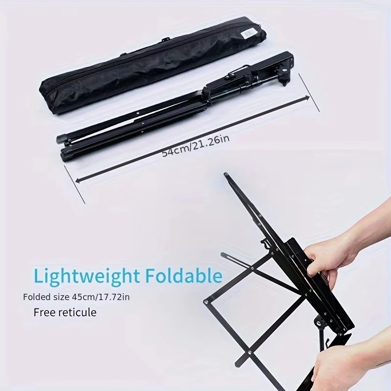 Portable Lightweight and Adjustable Stable Music Stand with Carrying Bag - Collapsible and Folding Metal Music Sheet Stand