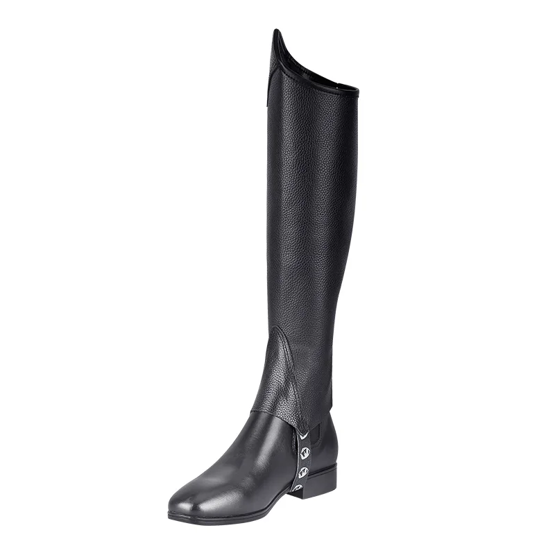 Reitsport-Beinschützer aus echtem Leder, Rindsleder, für Herren und Damen, Chaps, Ritterausrüstung, Schutzausrüstung, erhältlich in allen Jahreszeiten