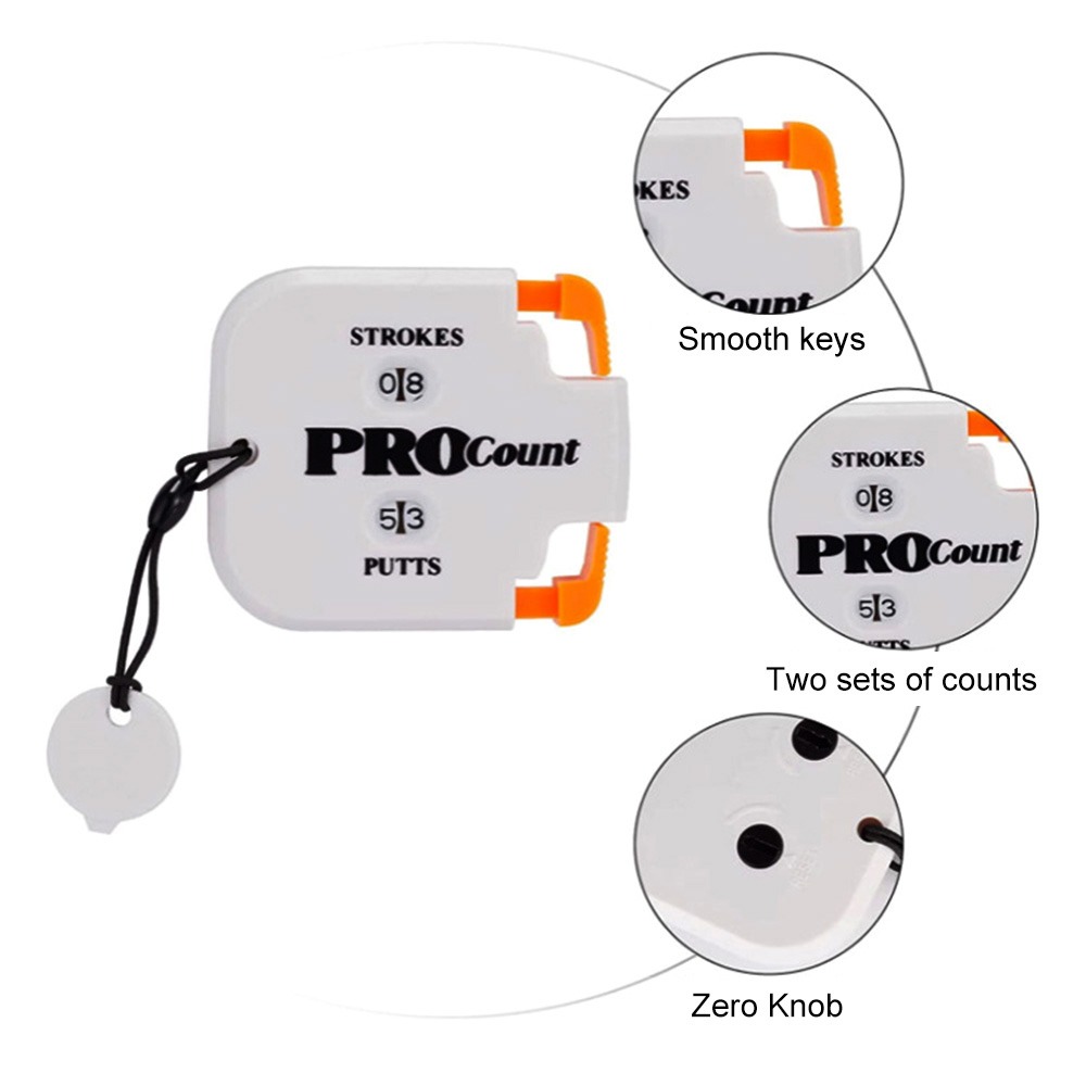 Golf Shot Count Stroke Putter, Putt Counter, Dois Dígitos, Pontuação Keeper com Chaveiro, Golf Training Aids, Acessórios de golfe