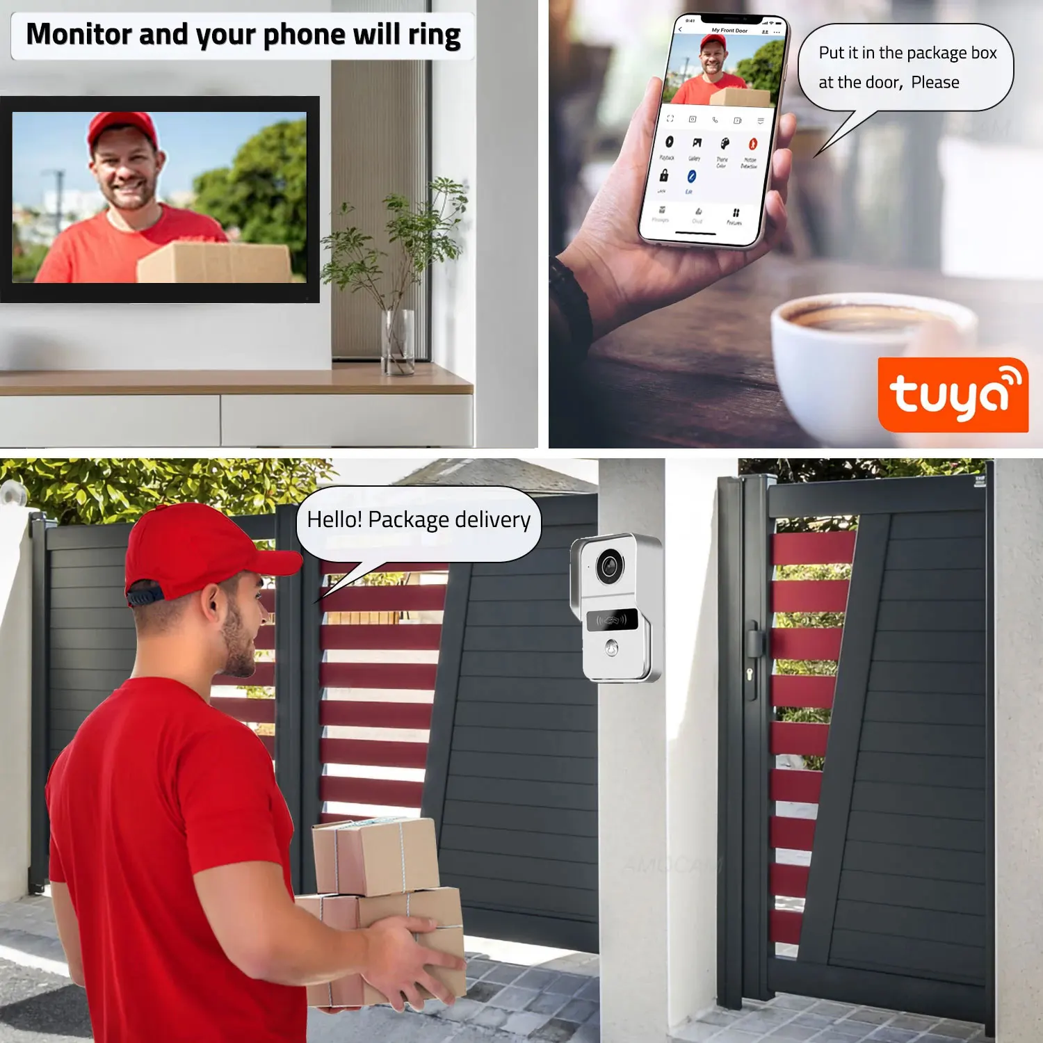 Nowy 7-calowy monitor TUYA z 2 monitorem WiFi Wideodomofon TUYA Smart Home APP Bezprzewodowy wideodomofon RFID Kamera HD System kontroli dostępu