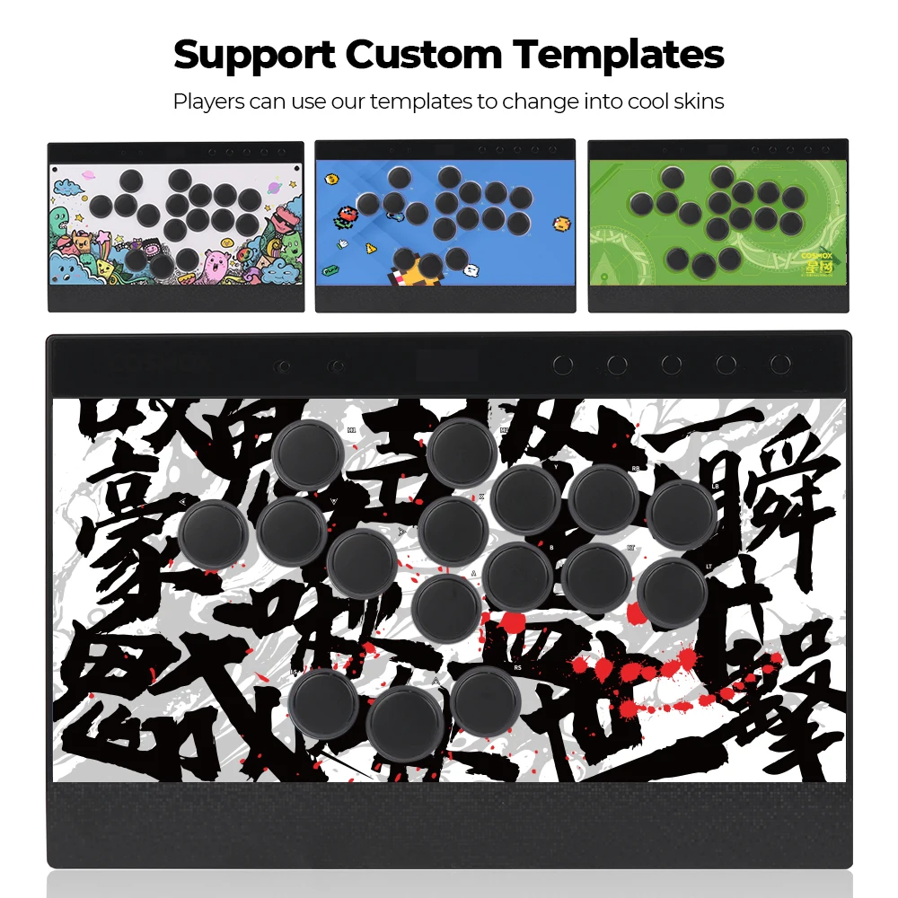 Haute42 Magnetic Hitbox Leverless Controller Button Rim Arcade Controller For PC/PS4/PS5/Switch Stickless Arcade Stick Hitbox